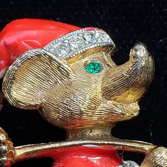 Vtg JJ (Jonette) mouse w/Christmas tree - Picture 4 of 6